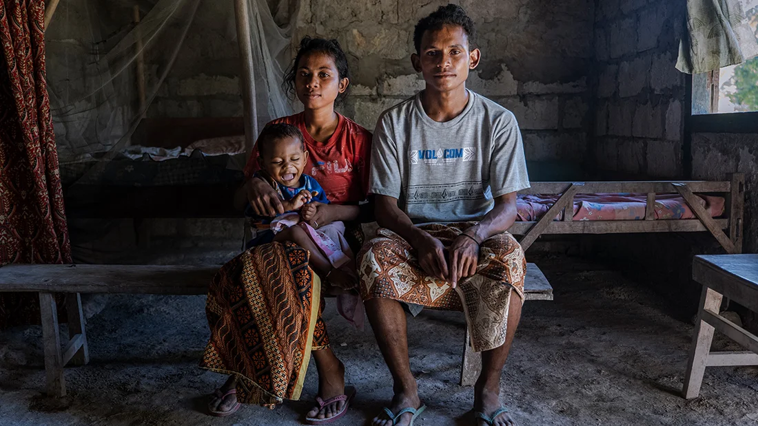 Familie in Indonesien.